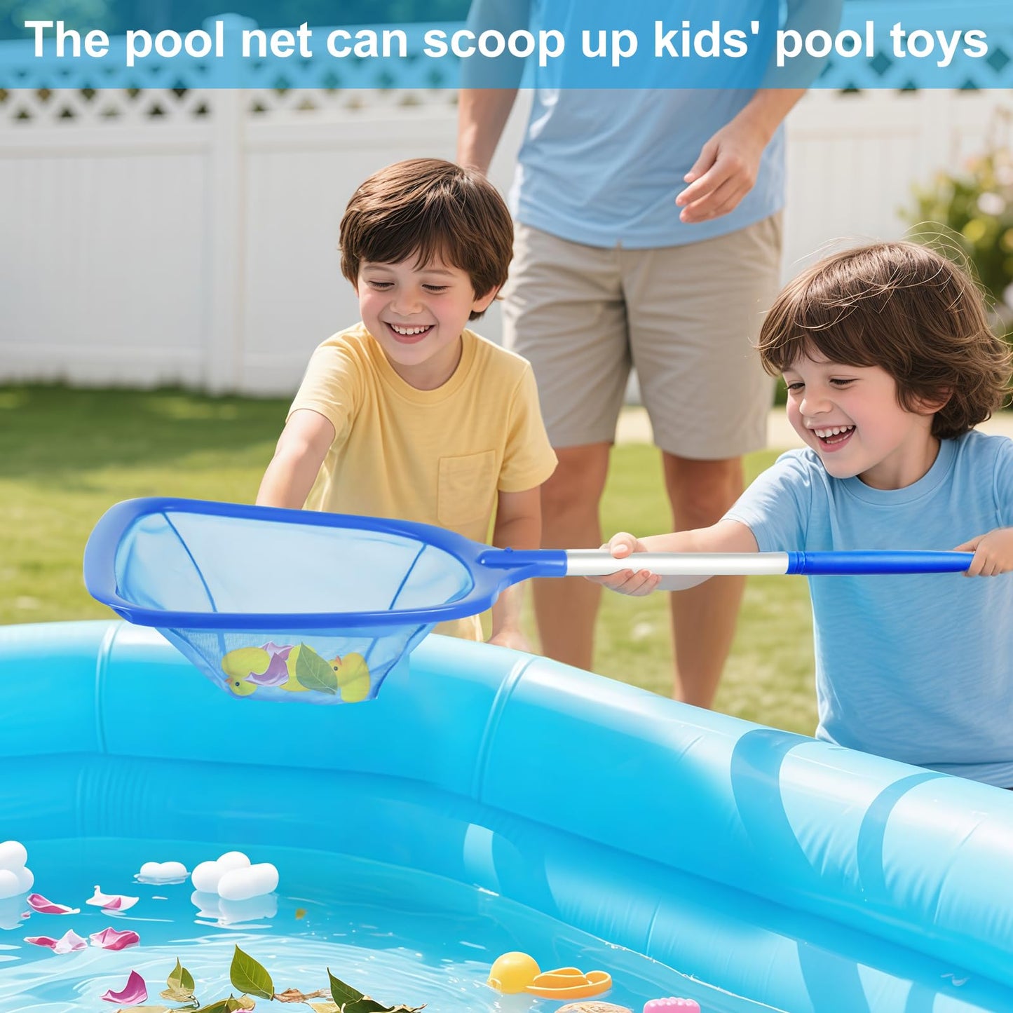 Hot Tub Pool Skimmer Net, Pond Net With 13'' Aluminum Pole, Deep Ultra Fine Mesh for Hot Tubs/Spas/fountain/Small Pools, Durable Aluminum Handle Leaf & Debris Cleaner for Above ground Inground Pool