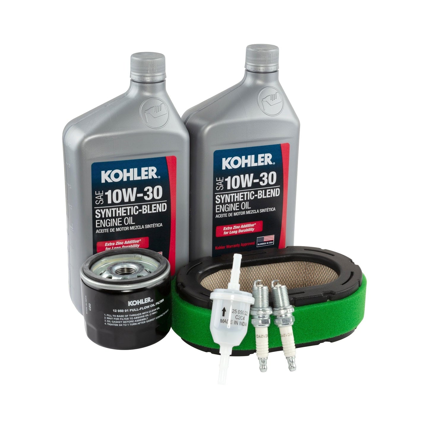Kohler 7000 Series Maintenance Kit 32-789-02-S 10W-30 Pre Cleaner Fuel Filter Air Filter Spark Plug