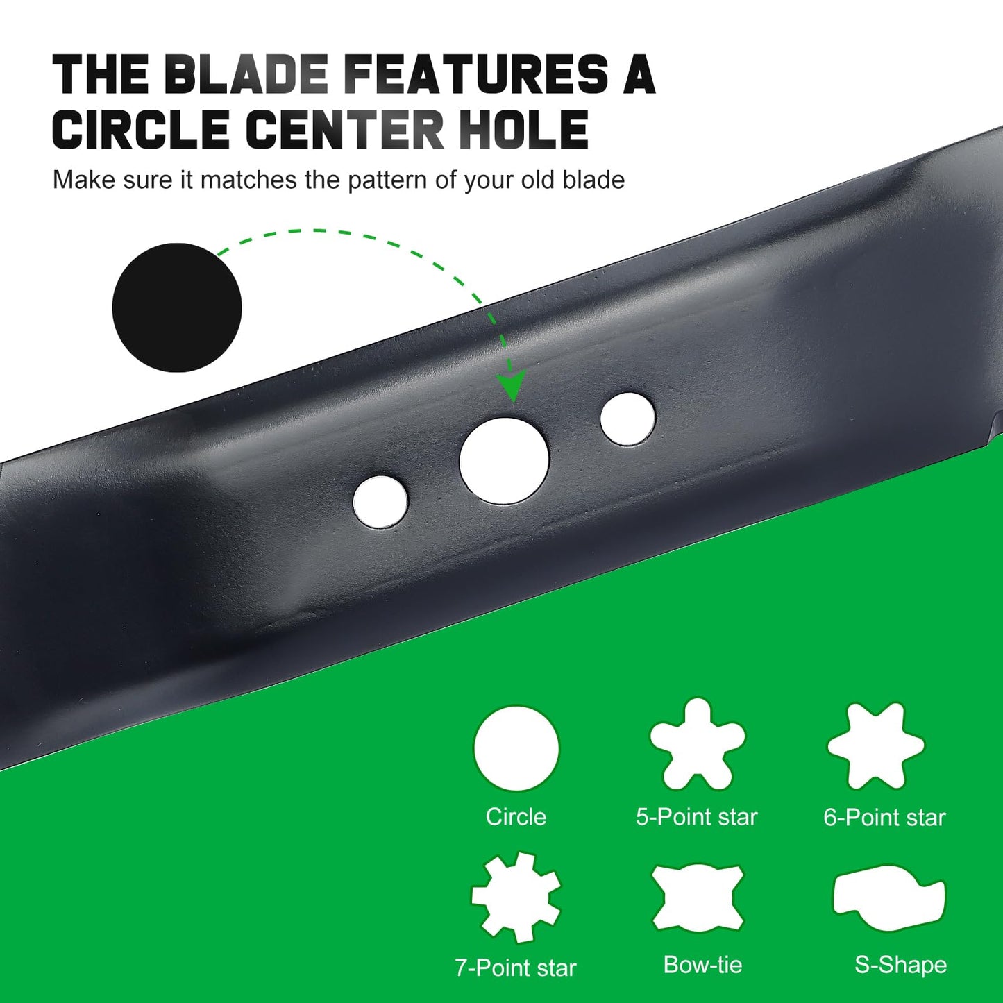 Grasscool 406712 532406712 Mower Mulching Blade with Circle Mounting Pattern for Craftsman Husqvarna 21 inch Deck Push Walk Behind Lawnmower Replace 165833 175064 189028 532189028