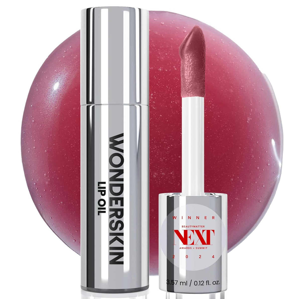 Wonderskin Lip Oil Rehab Serum - Tinted Lip Oil, Hydrating, Moisturizing, and Non-Sticky Deep Red Tint Serum for Dry Lips (Honey)