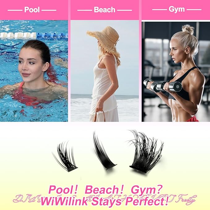 Fluffy Lash Clusters Kit Wispy 452Pcs Eyelash Clusters with Spikes 50D 60D 80D 100D Manga Cluster Eyelash Extensions Kit Volume Lash Extension 10-16mm False Eyelashes Kit