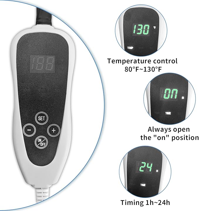 Cat Heating Pad Round with Smart Thermostat Switch and Power Line Protection Tube,Obtained MET and UL Dual Certification,Waterproof Pet Heating Pad for Cats-Rose