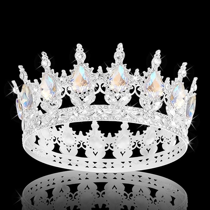 YOUlDIANZI Queen Crown Rhinestone Wedding Crowns and Tiaras for Women Costume Party Hair Accessories Princess Birthday Crown Crystal Bridal Crowns