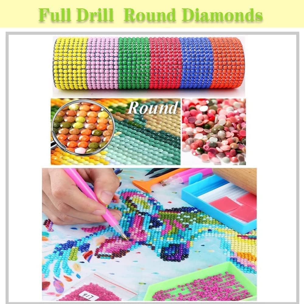 Tiwabb 4 Pack Diamond Art Kits for Adults Beginners,Inspirational Flower Diamond Painting Kits for Adults,5D Full Drill DIY Diamond Dot Gem Art Kit Wall Home Decor Arts Craft 12x16 inch