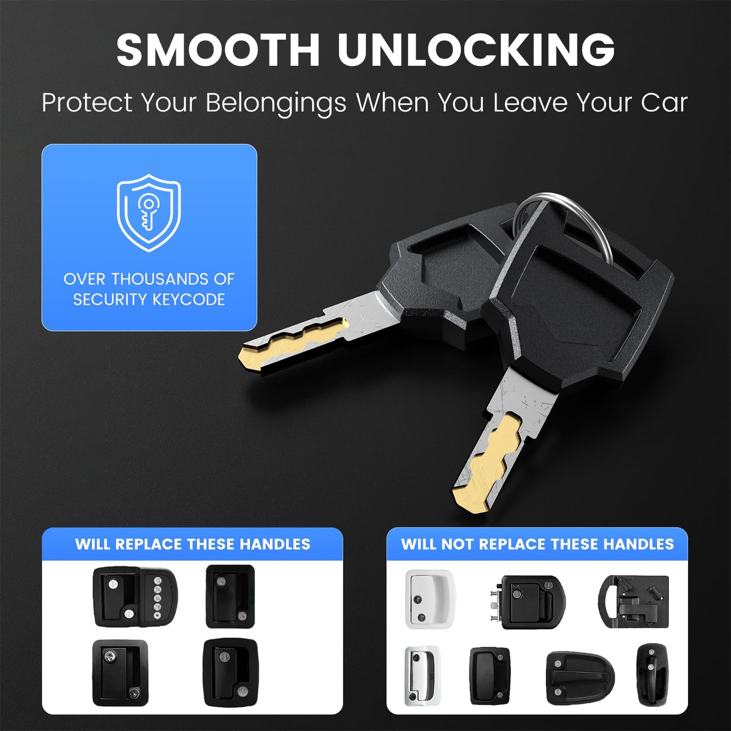 RV Door Lock for Travel Trailers with Paddle Deadbolt, Camper Entry Door Latch, RV Lock Replacement Kit with 4 Keys, for Cargo Hauler Horse Trailer Truck (1 Lock 4 Keys)