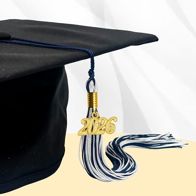 GraduationMall Single&Multiple Color Graduation Tassel with 2026 Year Charm 9"