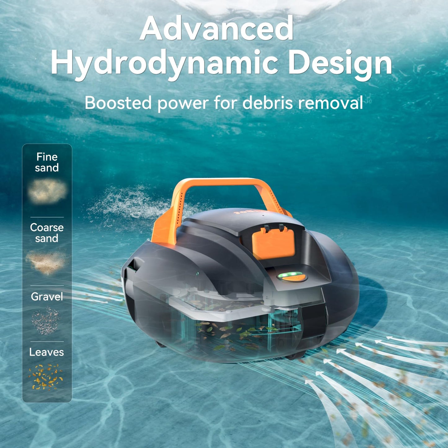 (2026 Upgrade) CliBot Cordless Pool Vacuum for Above Ground Pool - Dual-Motor Automatic Pool Cleaner with 120Mins Runtime, Easy One-Button Operation for Flat In-Ground and Above Ground Pools