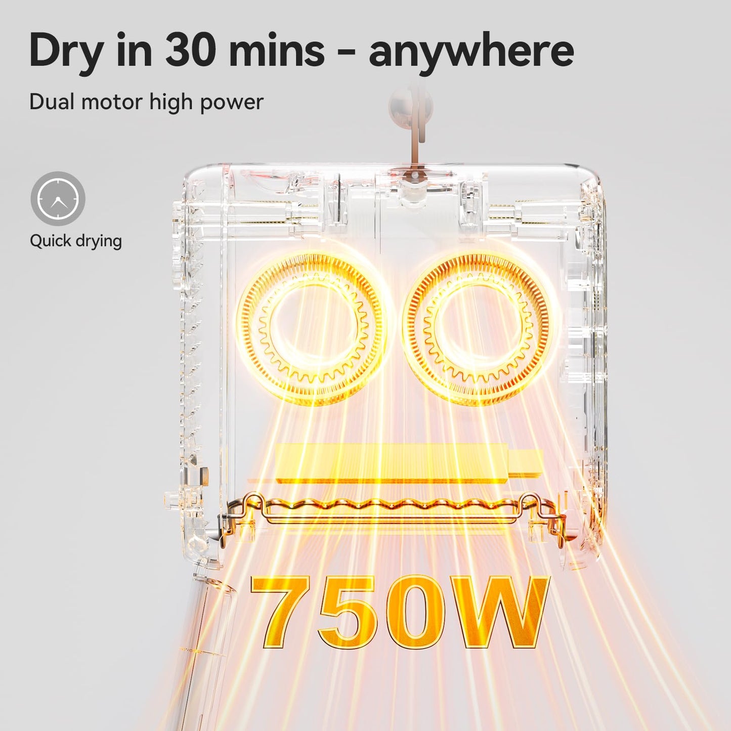 Portable Clothes Dryers for Laundry Apartments, No-Installation Faster Mini Dryer for Clothes, Compact Electric Clothes Dryer Machine Apartment, RV, Travel, Home Use