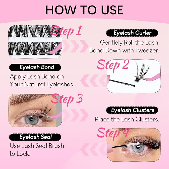 Azenlo Natural Lash Clusters Kit Wispy Eyelash Clusters 120 pcs Cluster Eyelash Extensions C Curl Individual Lashes 10-16 mm Mix Length Natural Looks (30D KIT 120 Pcs)