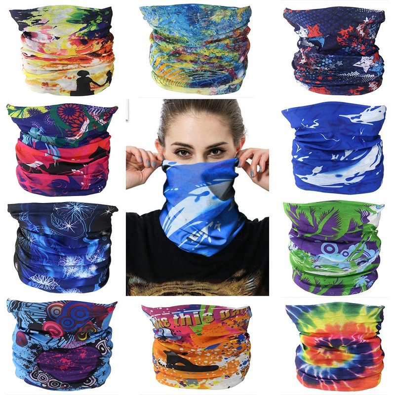 Cutewing Neck Gaiter Face Mask,10PCS Multi Headwear Bandanas