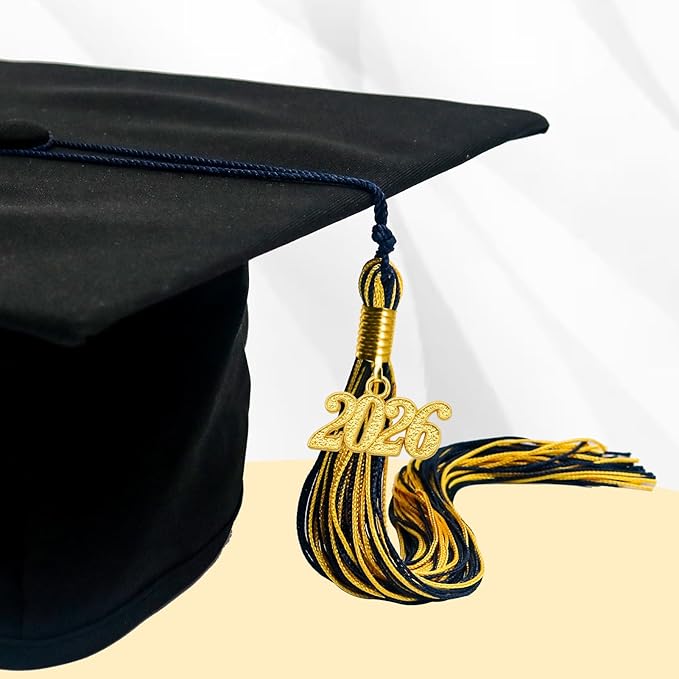 GraduationMall Single&Multiple Color Graduation Tassel with 2026 Year Charm 9"