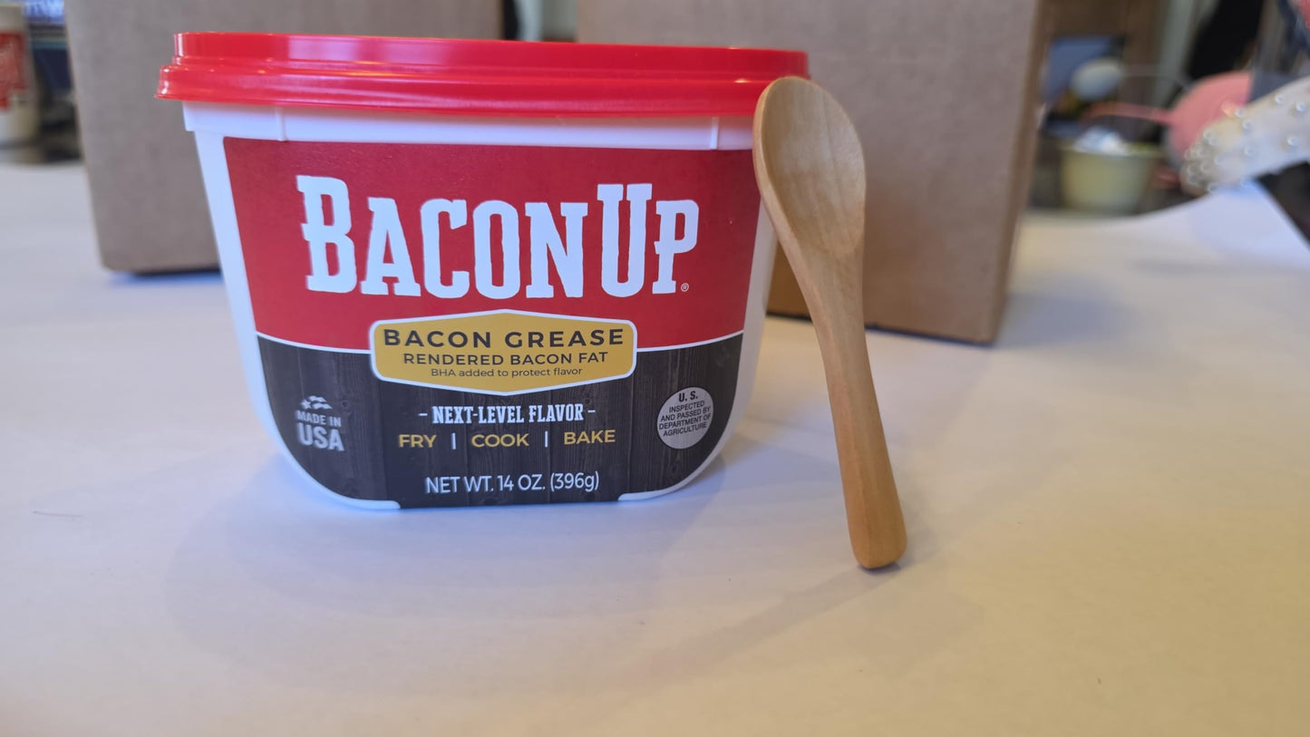 Bacon Up Bacon Grease for Cooking - 14 Ounce (2-pack) with spoon