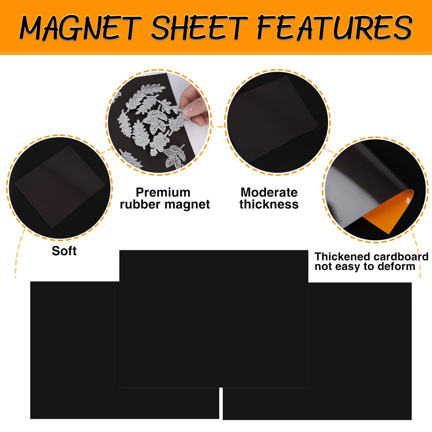 80 PCS Stamp and Die Storage Bag and Rubber Magnetic Sheets, Die Storage Set for Storage Die Cutting, DIY Scrapbooking