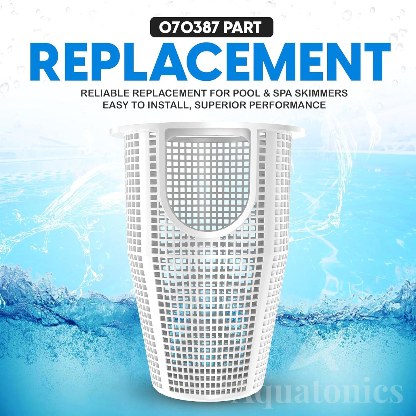 Replacement 070387 Pump Basket for Whisperflo - Intelliflo Pool Pumps - Heavy-Duty Strainer Basket Compatible with 070387Z, B-199, 91110040, 310-3210 - Pool Filter Basket with 1-Year Warranty