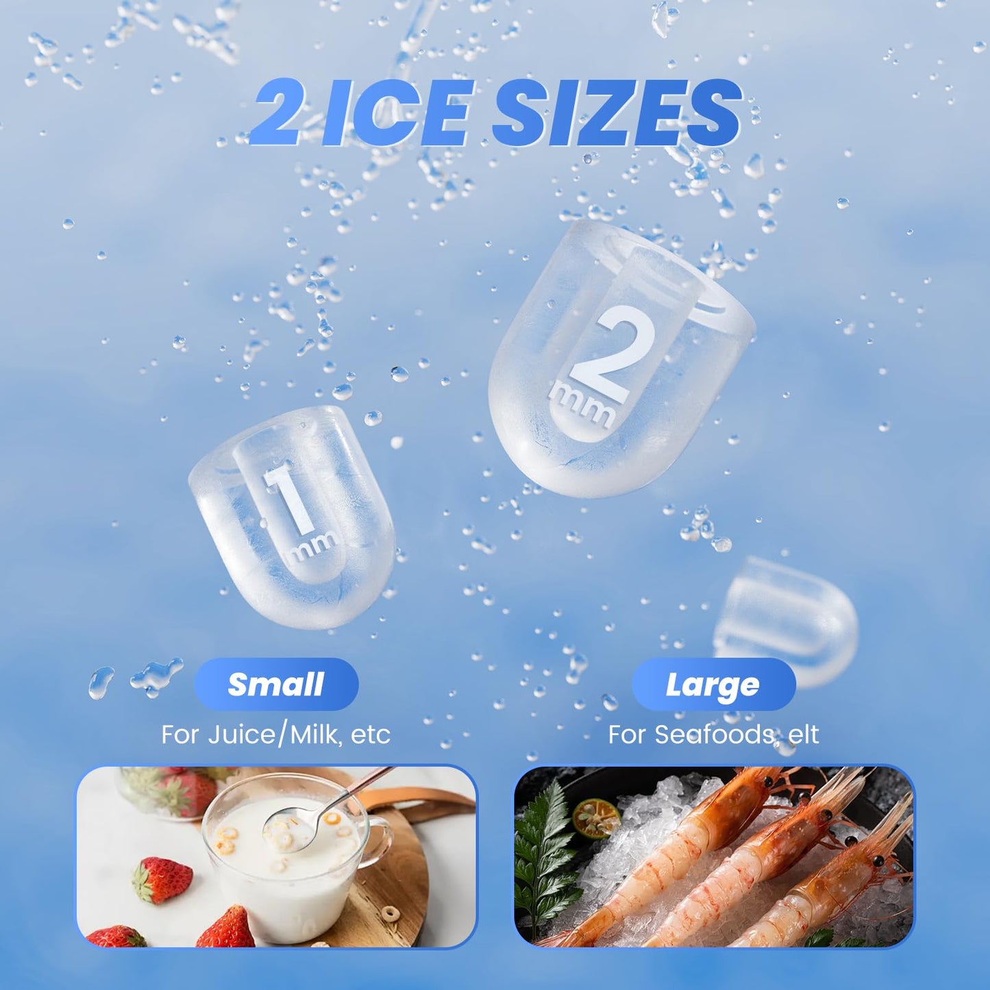 NEWBULIG Ice Makers Countertop with Handle, Portable Ice Machine, 9 Bullet Ice Cubes in 6 Mins, 26lbs in 24Hrs, Auto-Cleaning, with Basket and Scoop, for Home, Kitchen, RV, Camping,Green