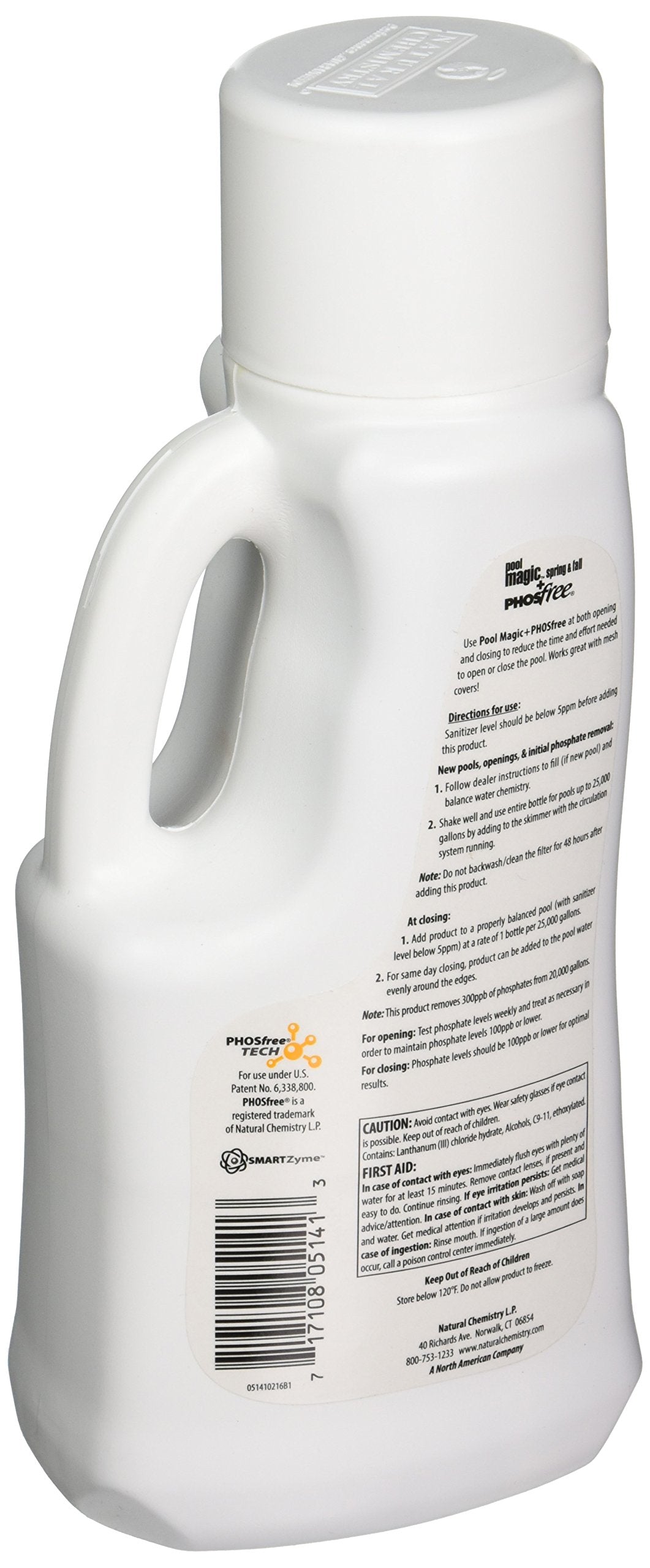 Natural Chemistry Pool Magic + PHOSfree, 1 L Each, Single, Fast & Easy Start-ups, Reduces Waterline Ring & Phosphates, Spring & Fall Pool Maintenance