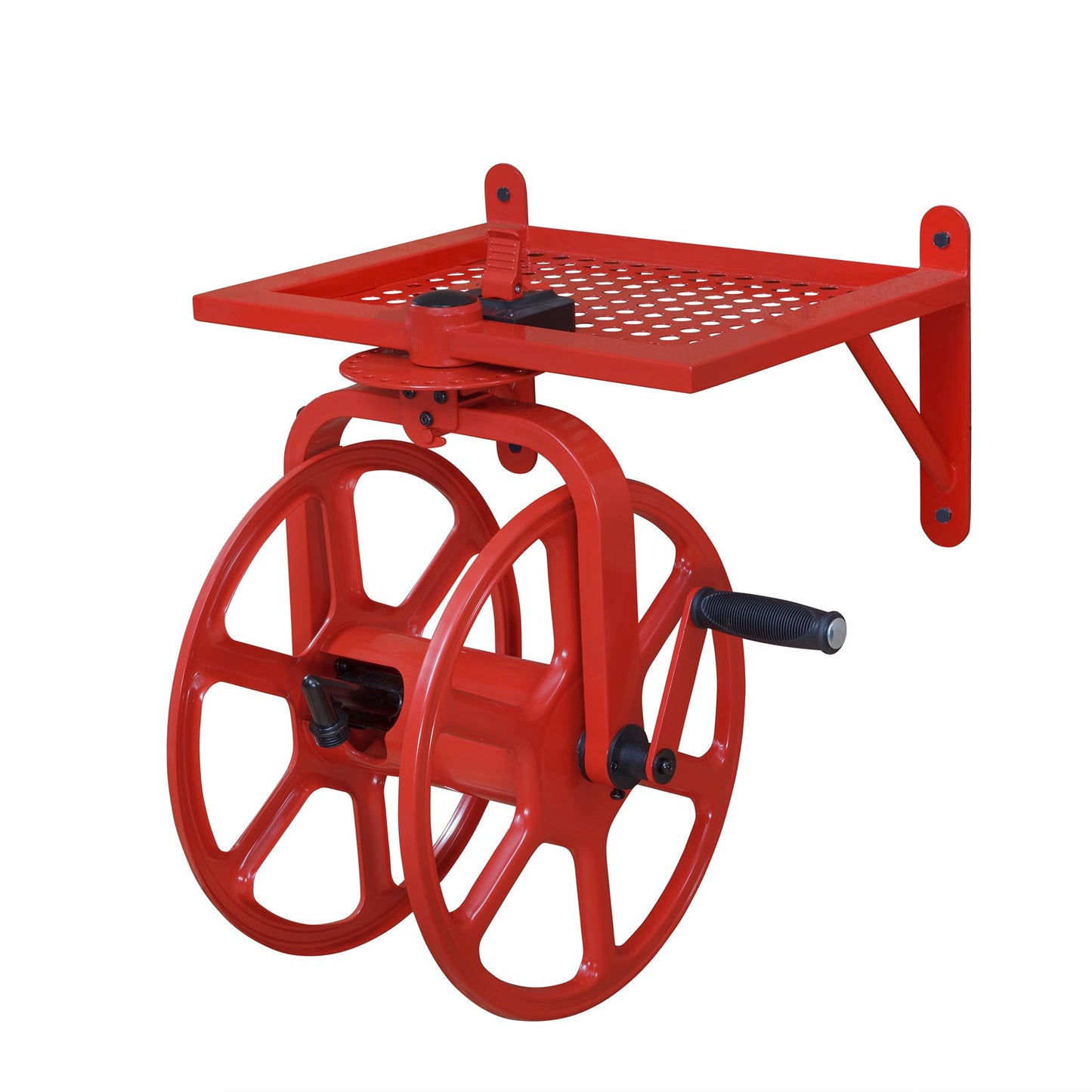 Liberty Garden Revolution Hose Reel with Pull Up Latch, Red
