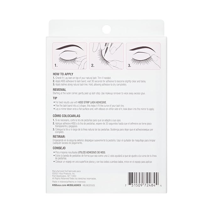 Kiss So Wispy, False Eyelashes, 'Pompadour', 16mm, Includes 5 Pairs Of Lashes, Easy to Apply, Reusable Lash Clusters