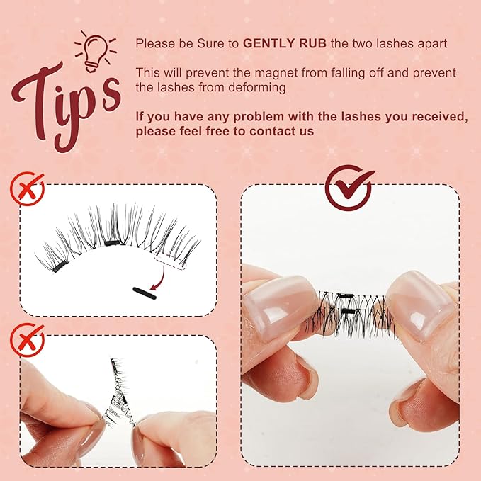 Higu clace Magnetic Eyelashes with Applicator Soft Magnetic Lashes Natural Look Wispy Magnet Lashes Easy to Wear and Remove ï¼ÂDJCX-H04ï¼Â