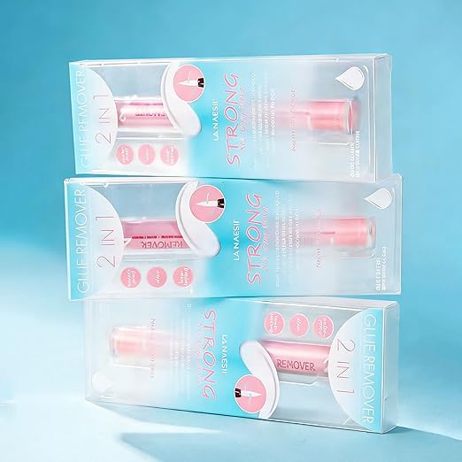 LA MAESII Lash Glue and Remover Waterproof for Long Lasting, Quick Dry Lash Glue, Gentle Non-Irritating Lash Remover, 2 in 1 Lash Adhesive for Sensitive Eyes(Clear)
