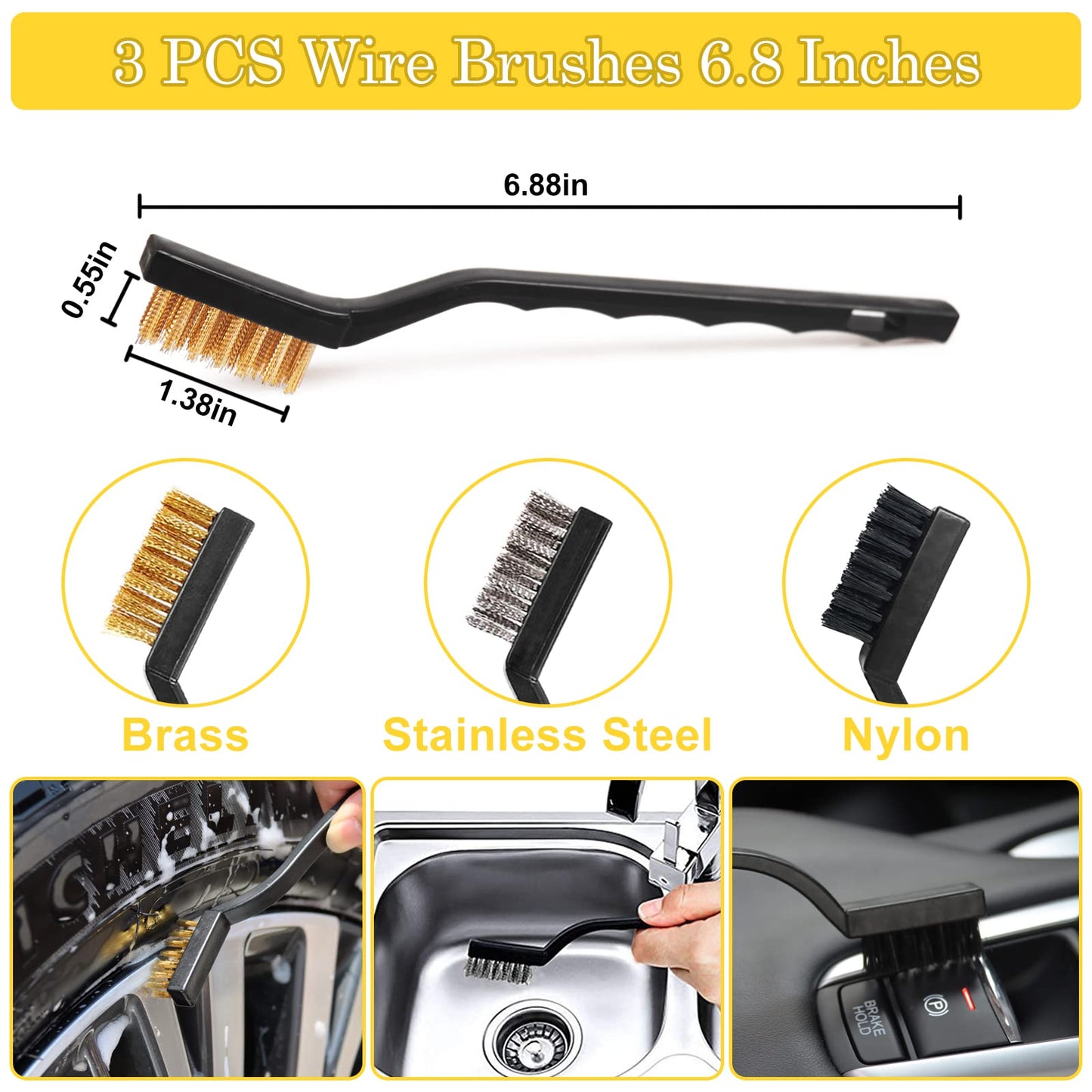TTRCB 27Pcs Car Detailing Kit, Car Detailing Brush Set, Auto Detailing Drill Brush Set, Car Detailing Brushes, Car Wash Kit, Car Accessories, Car Cleaning Tools Kit for Interior, Exterior, Wheels