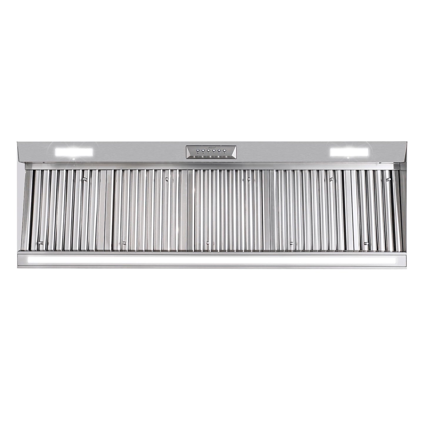 Akicon Range Hood Insert with Heater Sensor, 60 Inch 1200 CFM Bulit-in Vent Hood Insert with 4 Speeds, Ultra-Quiet Ducted Stove Hood 3CCT LED Lights and Dishwasher Safe Filters