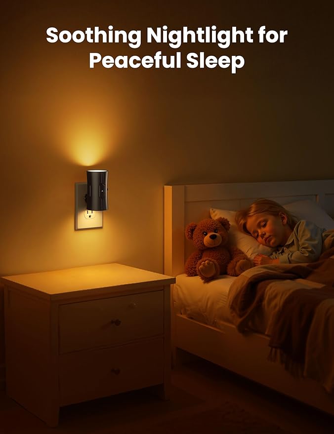 Sujeet LED Night Lights Plug into Wall, Bright Night Light, Dusk to Dawn Sensor, Amber Night Light, 0-100LM Adjustable Brightness, Dimmable Nightlights for Hallway, Bathroom Bedroom Kitchen, 2 Pack
