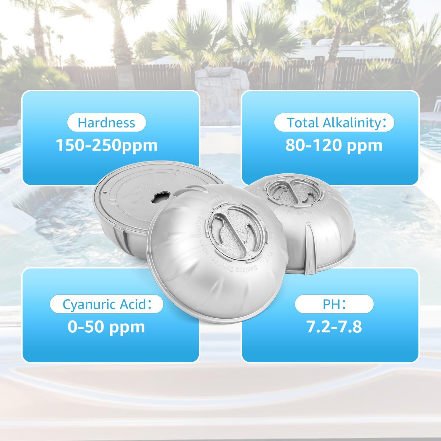 wixseed Hot Tub Cartridges Copmatible with Frog Ease Floating System Ideal up to 600 Gallons,3 Packs-Pro Series