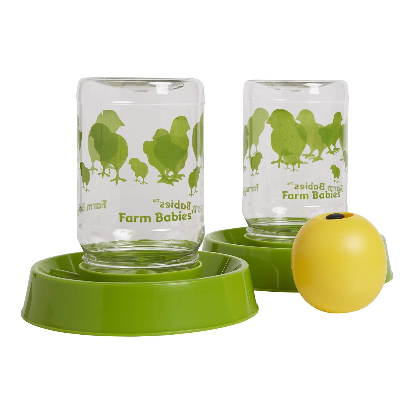 Lixit® Baby Chick Feeder or Waterer - Made in USA (Pack of 2 w/Ball)