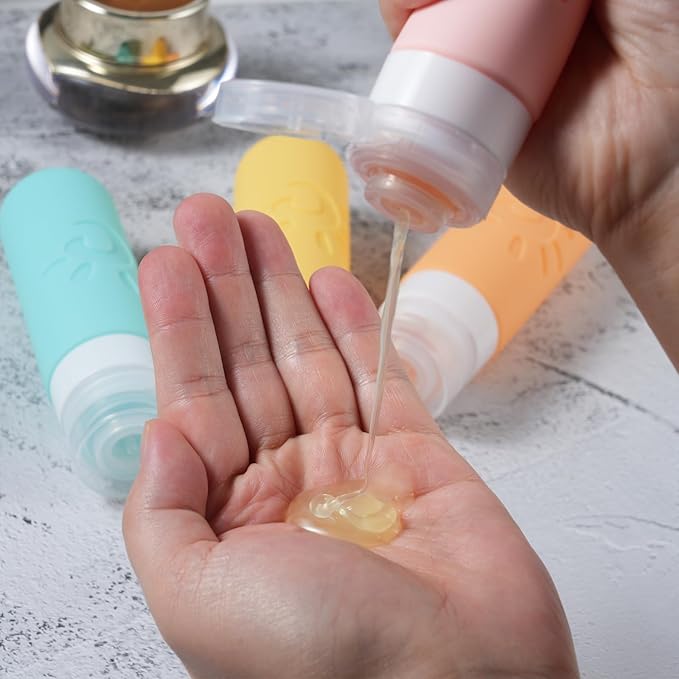 Zafit Travel Bottles - TSA Approved 3oz Leak Proof Containers for Toiletries (Multicolored)