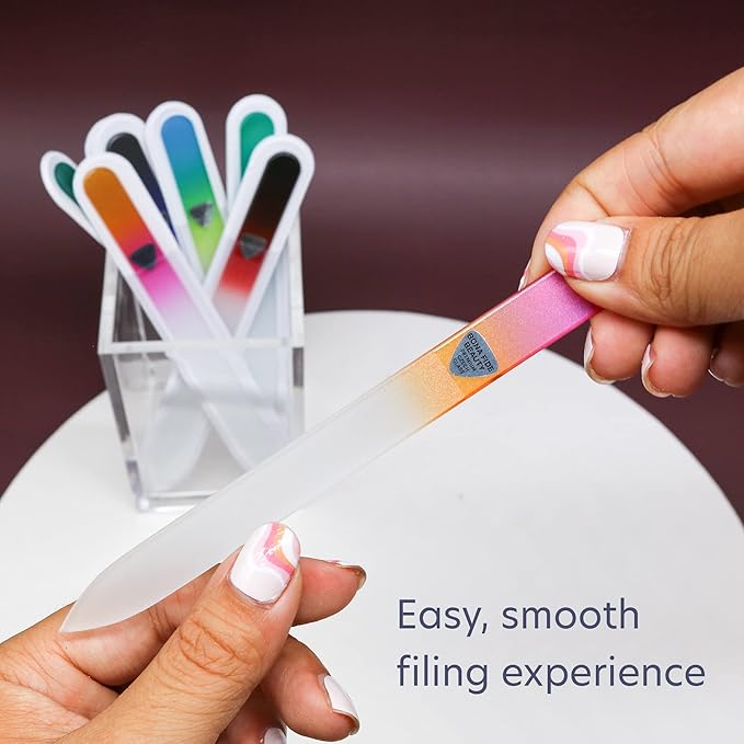 Bona Fide Beauty Czech Glass Nail File Set (8 Pieces) in Multicolor