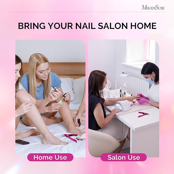 MelodySusie Acrylic Nail Clippers with 15pcs Magnet Sizers, Professional Nail Clippers Cutters for Long Acrylic Gel Nails Tips, Adjustable Stainless Nail Trimmer, Manicure Tool for Salon Home, Plum
