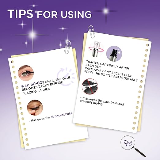 GAQQI Lash Cluster Glue, Lash Bond and Seal Waterproof, Bond & Seal Eyelash Glue for Clusters, Eyelash Adhesive Black Long-Lasting 72H, Latex-Freeï¼Â5ml+5mlï¼Â