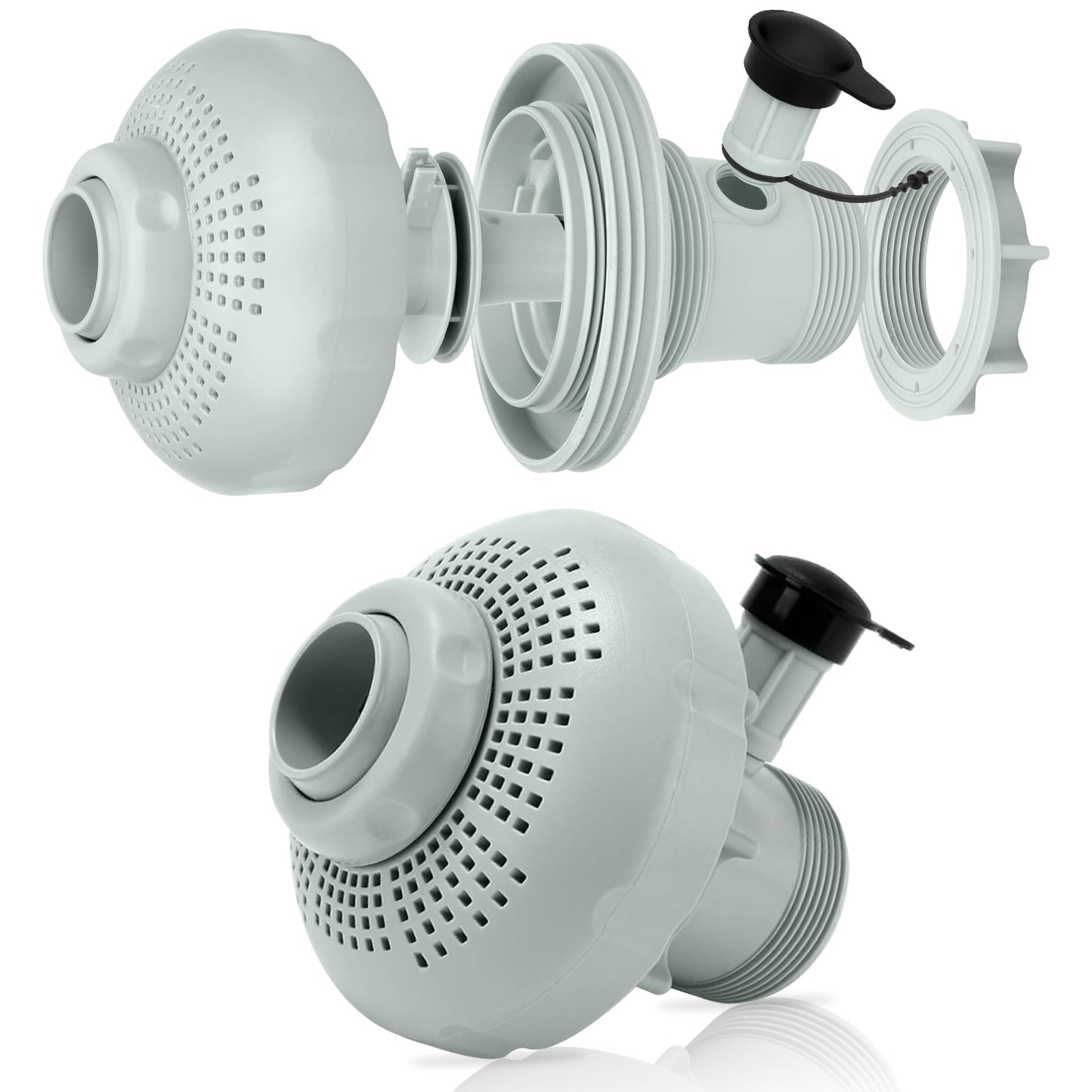 12355 Large Inlet Air Nozzle Compatible with Intex 1900-2450gph Pumps, Pool Inlet Air Nozzle for Intex 18' and Larger Pools, Strainer Grid Nozzle Kit Replacement Parts - 1 Pack
