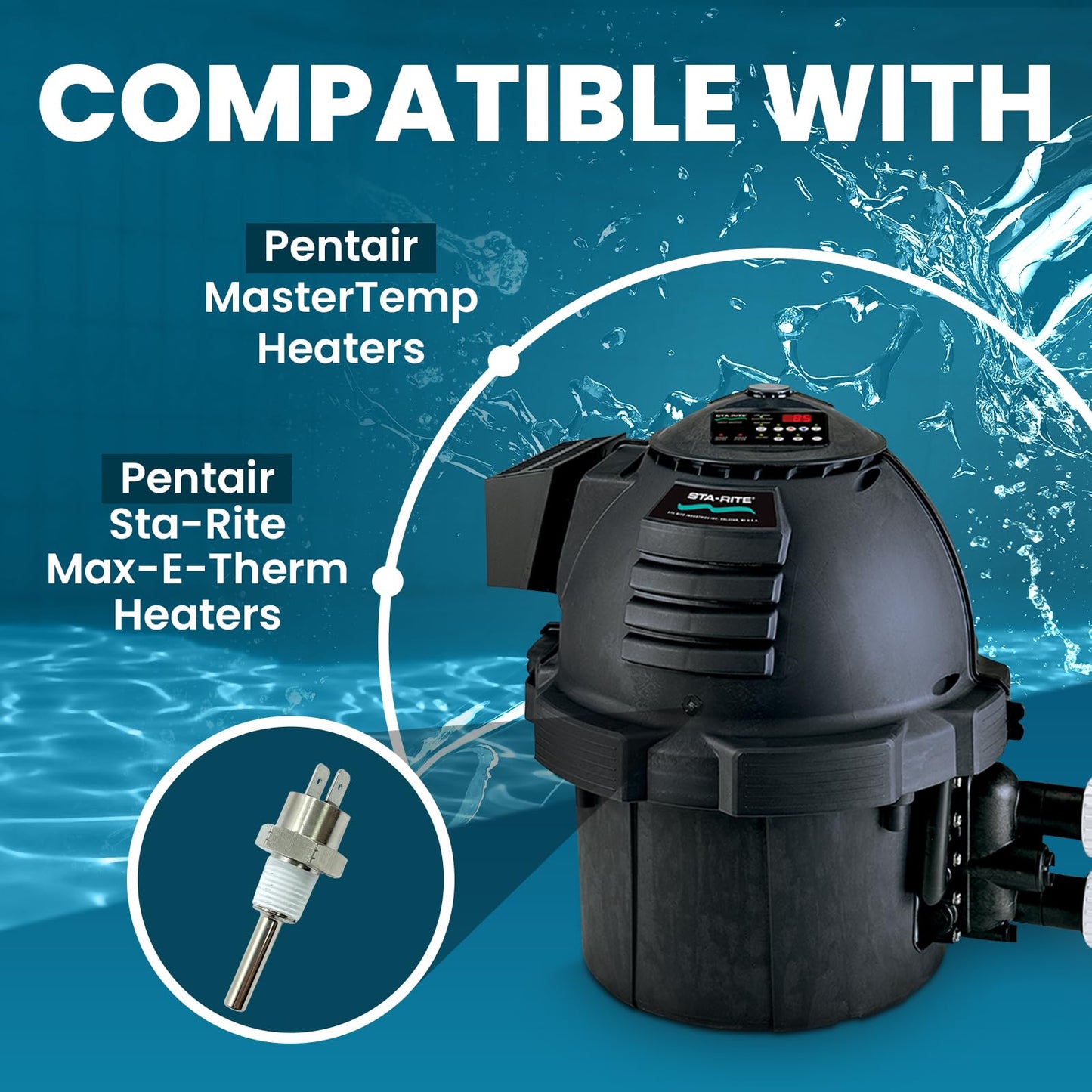 Wholesale Sensors Replacement Pentair 42001-0053S Heater Thermistor Sensor for Spa & Pool 12-Month Warranty & USA Support
