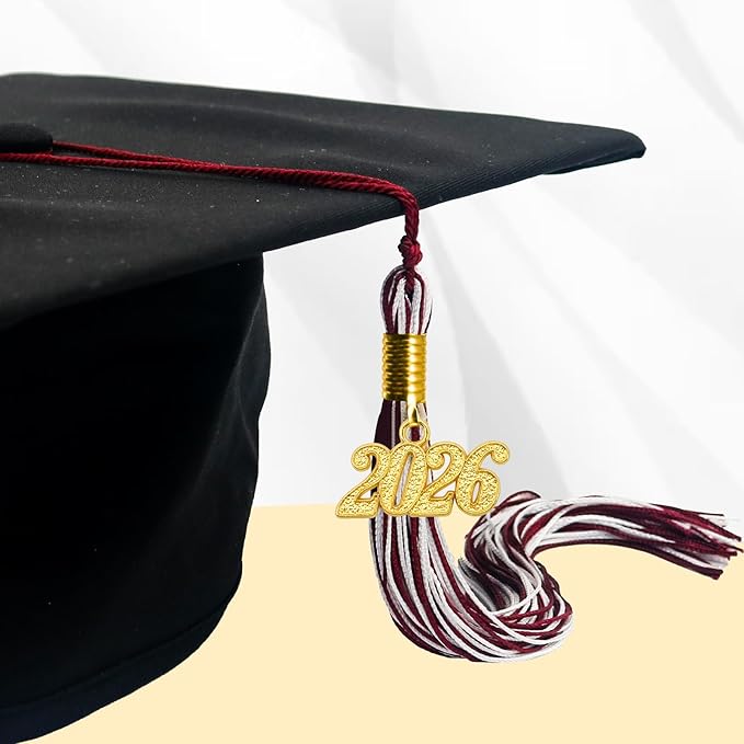GraduationMall Single&Multiple Color Graduation Tassel with 2026 Year Charm 9"