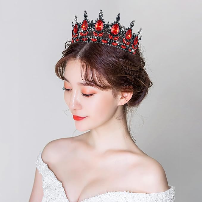YOUlDIANZI Queen Crown Rhinestone Wedding Crowns and Tiaras for Women Costume Party Hair Accessories Princess Birthday Crown Crystal Bridal Crowns