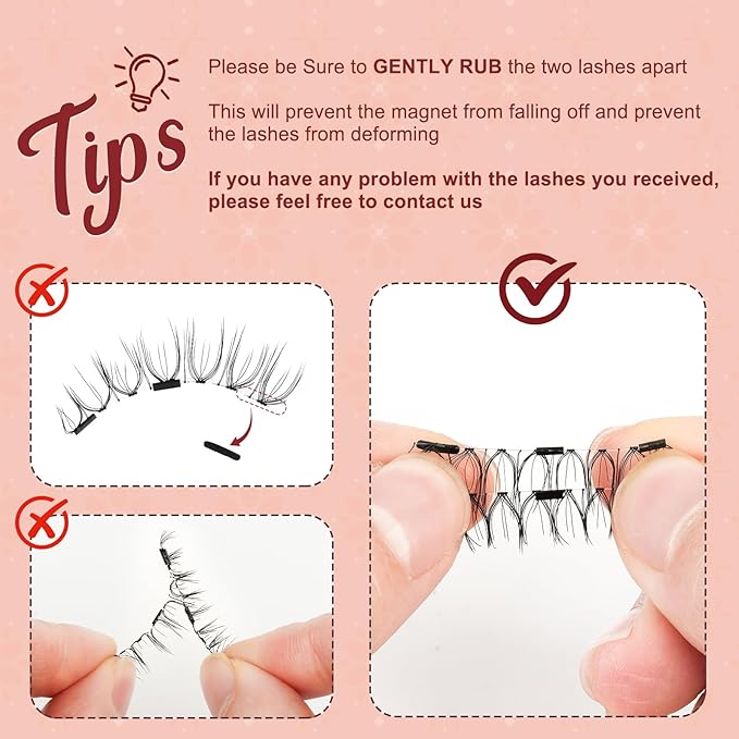Higu clace Magnetic Eyelashes with Applicator Soft Magnetic Lashes Natural Look Wispy Magnet Lashes Easy to Wear and Remove ï¼ÂDJCX-N04ï¼Â