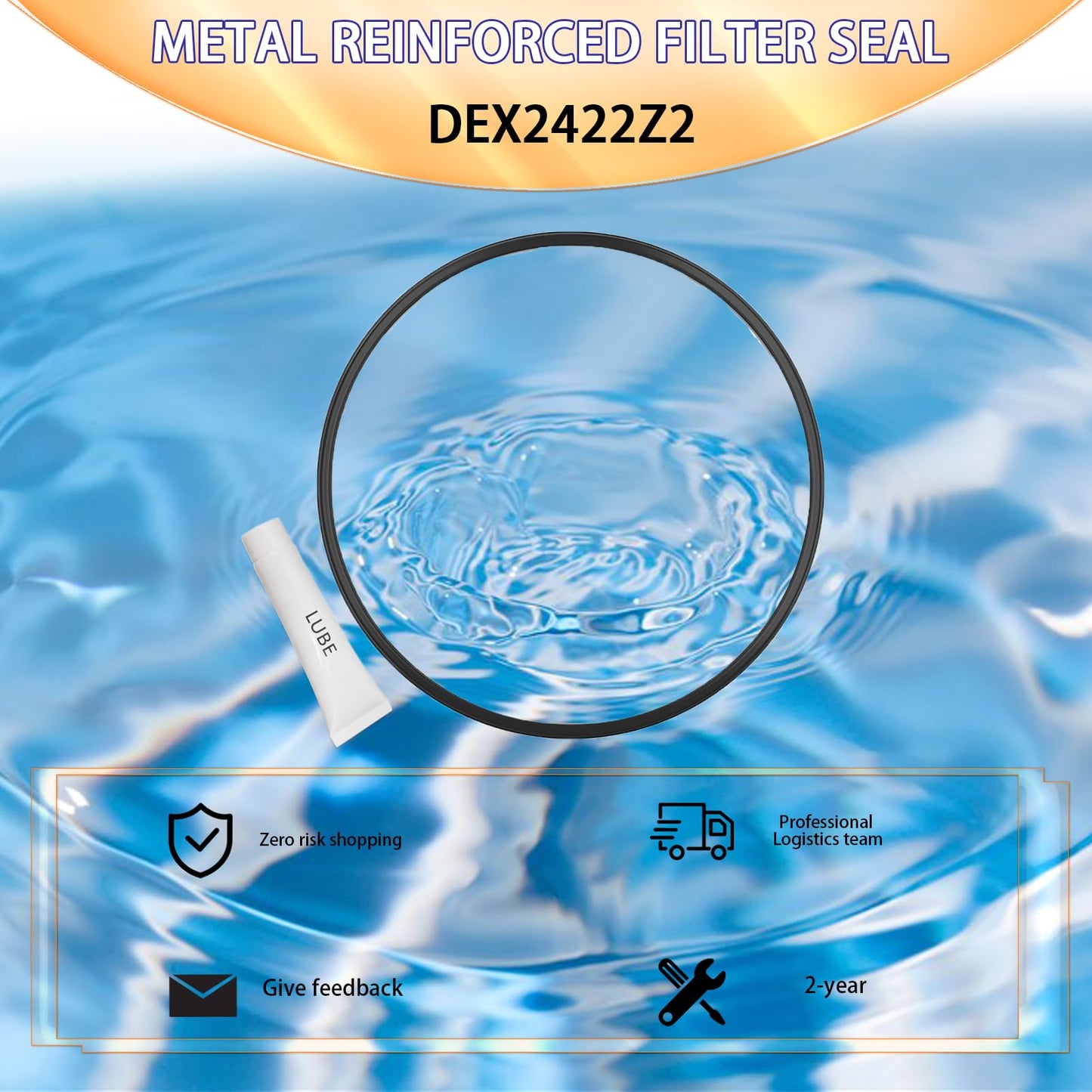 supeiqality Upgrade DEX2422Z2 Filter Seal Compatible with Hayward Pro-Grid DE DE2420 DE3620 DE4820 SwimClear Filters C2030 C3030 C5025 C5030 C2020 C3020 C4020 Pool Filter Parts 2-Year Warranty