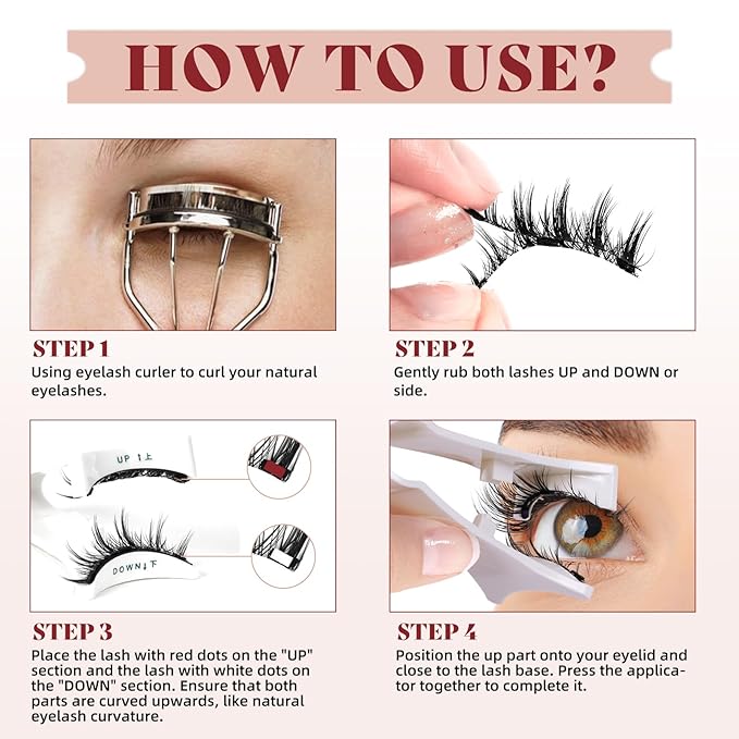 Higu clace Magnetic Eyelashes with Applicator Magnetic Lashes Natural Look Manga Lashes Pestañas Magnéticas Easy to Wear and Remove(DJCX-D01)
