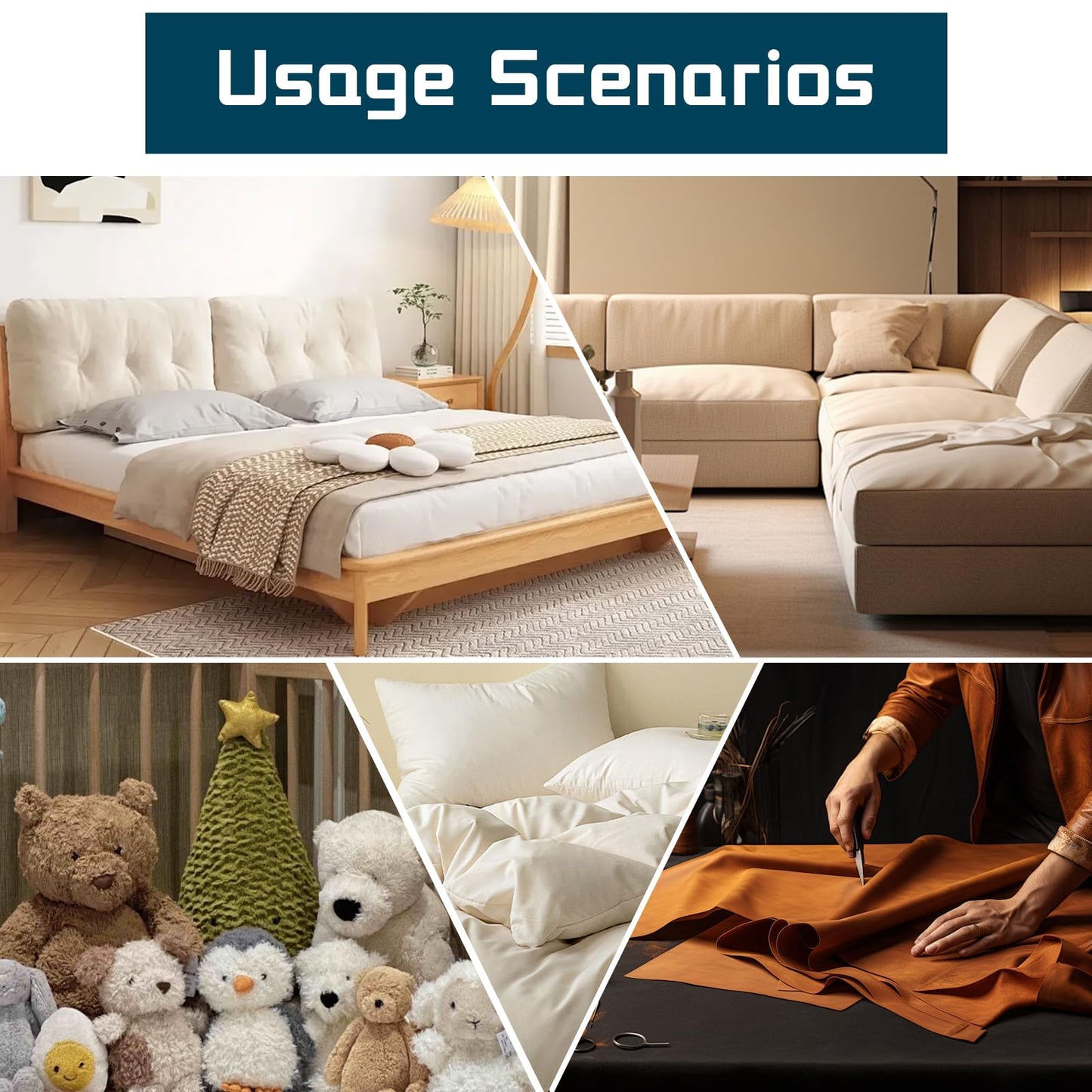 Upholstery Batting, Dacron Polyester Cushion Wrap for Foam Padding, Cushions & DIY Upholstery Projects