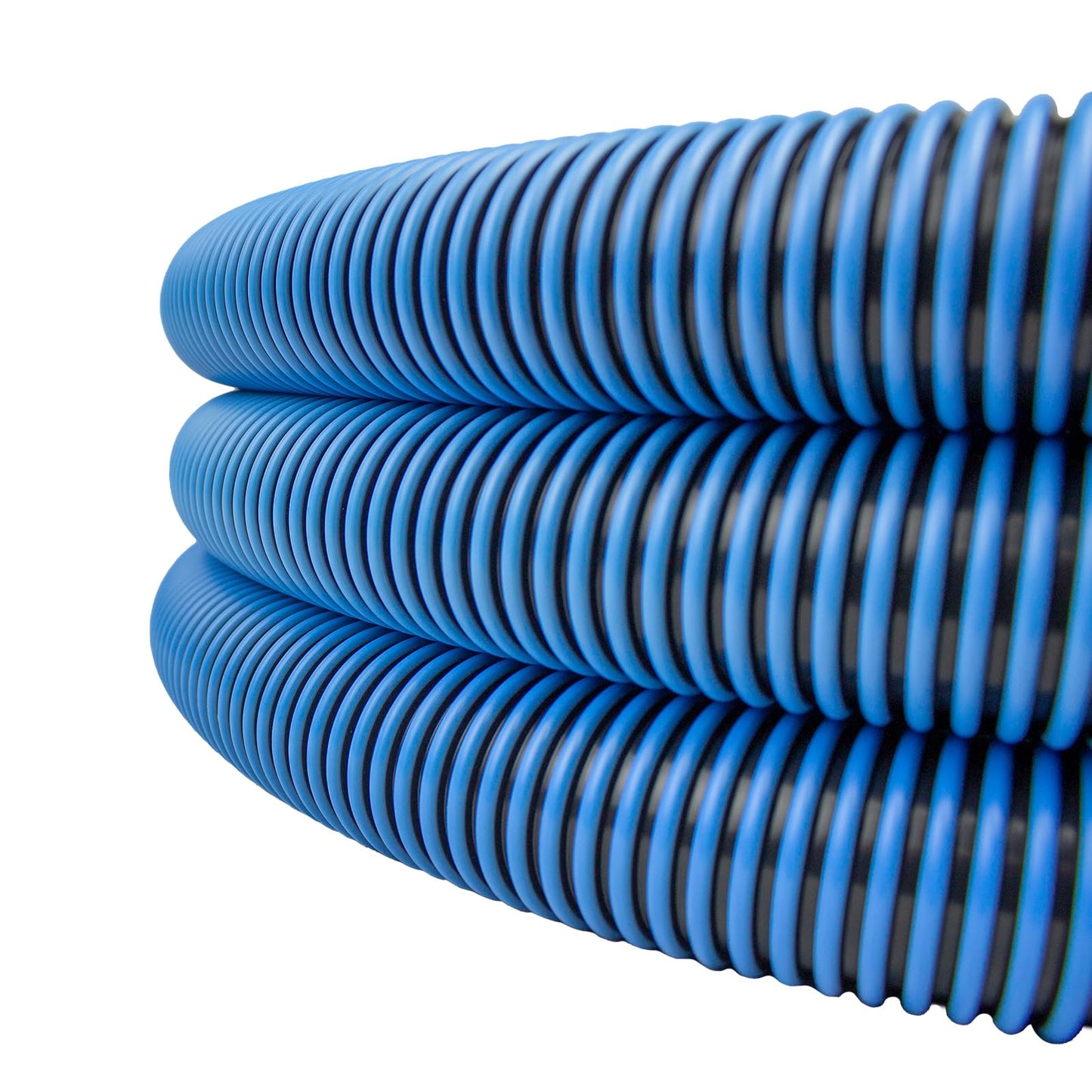 POOLMAVEN Heavy-Duty Manual Pool Vacuum Hose, 50 Ft x 1-1/2”, Kink-Free Swivel Cuff, Professional Grade Spiral-Wound Design, UV & Chemical Resistant for Inground & Above Ground Pools, Made in USA