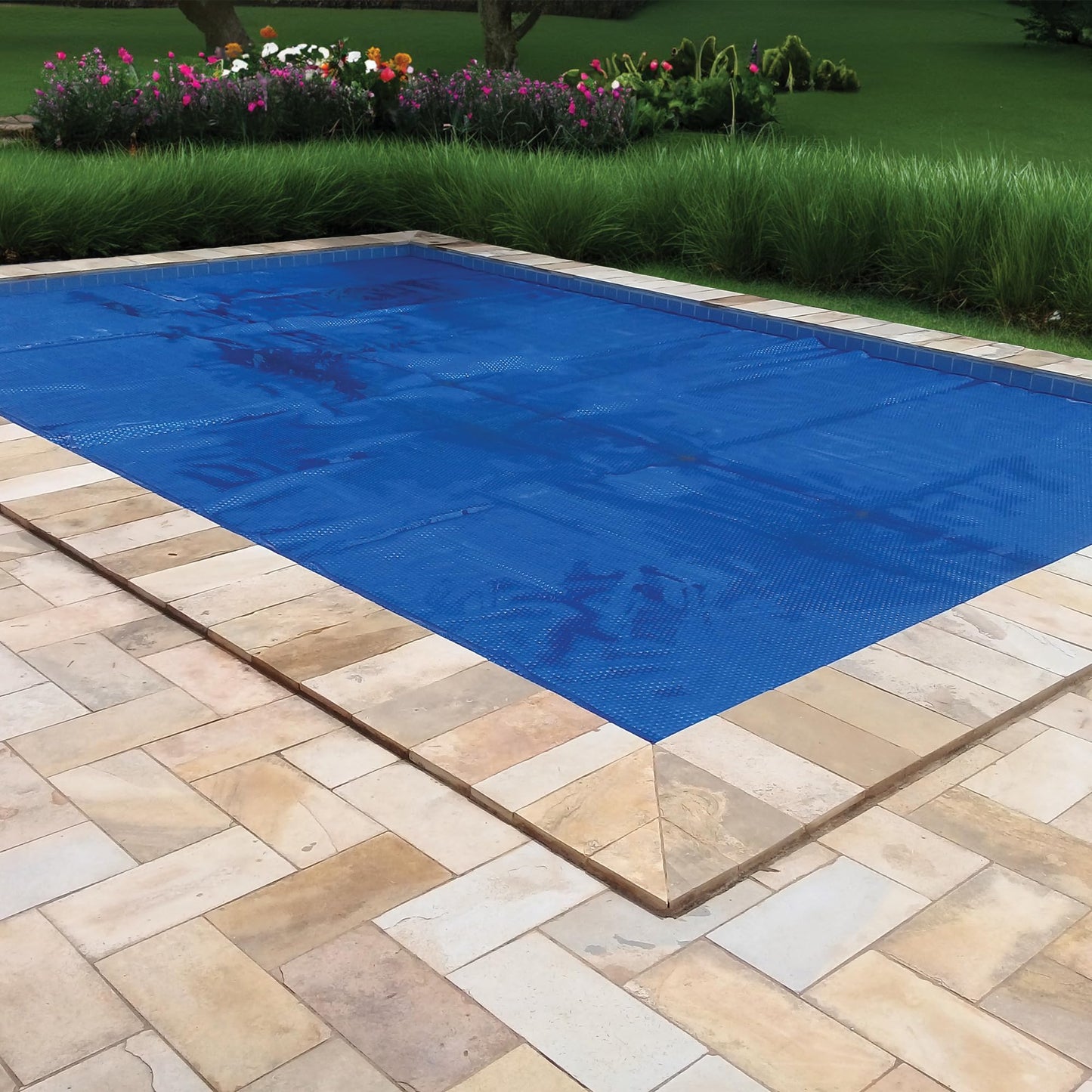 In The Swim 18' x 36' Premium Blue Rectangle Solar Pool Cover 12 Mil for Solar Heating Above Ground Pools and Inground Pools