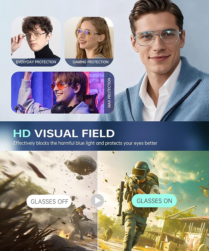 ANYLUV Blue Light Glasses for Woman/Men, Blue Light Blocking Glasses Women Computer Gaming Glasses for Eye Protection