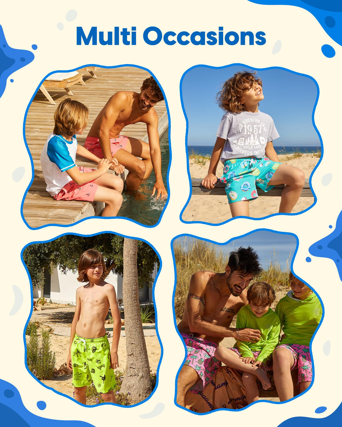 maamgic Boys Swim Trunks Toddler Swim Shorts Little Boys Bathing Suit Swimsuit Toddler Boy Swimwear