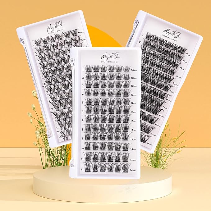 Cluster Lashes 72 Individual Lashes Clusters Eyelash Extensions False Eyelashes DIY Lash Extension Kit Reusable False Eyelashes Natural Look Mix 10-16mm-DM17