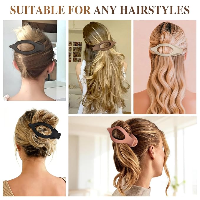 10 Pcs Flat Hair Clips for Women French Concord Claw Clips for Thick and Thin Hair Claw Clips Duck Billed Barrettes Hair Accessories for Women and Girls (Basic)