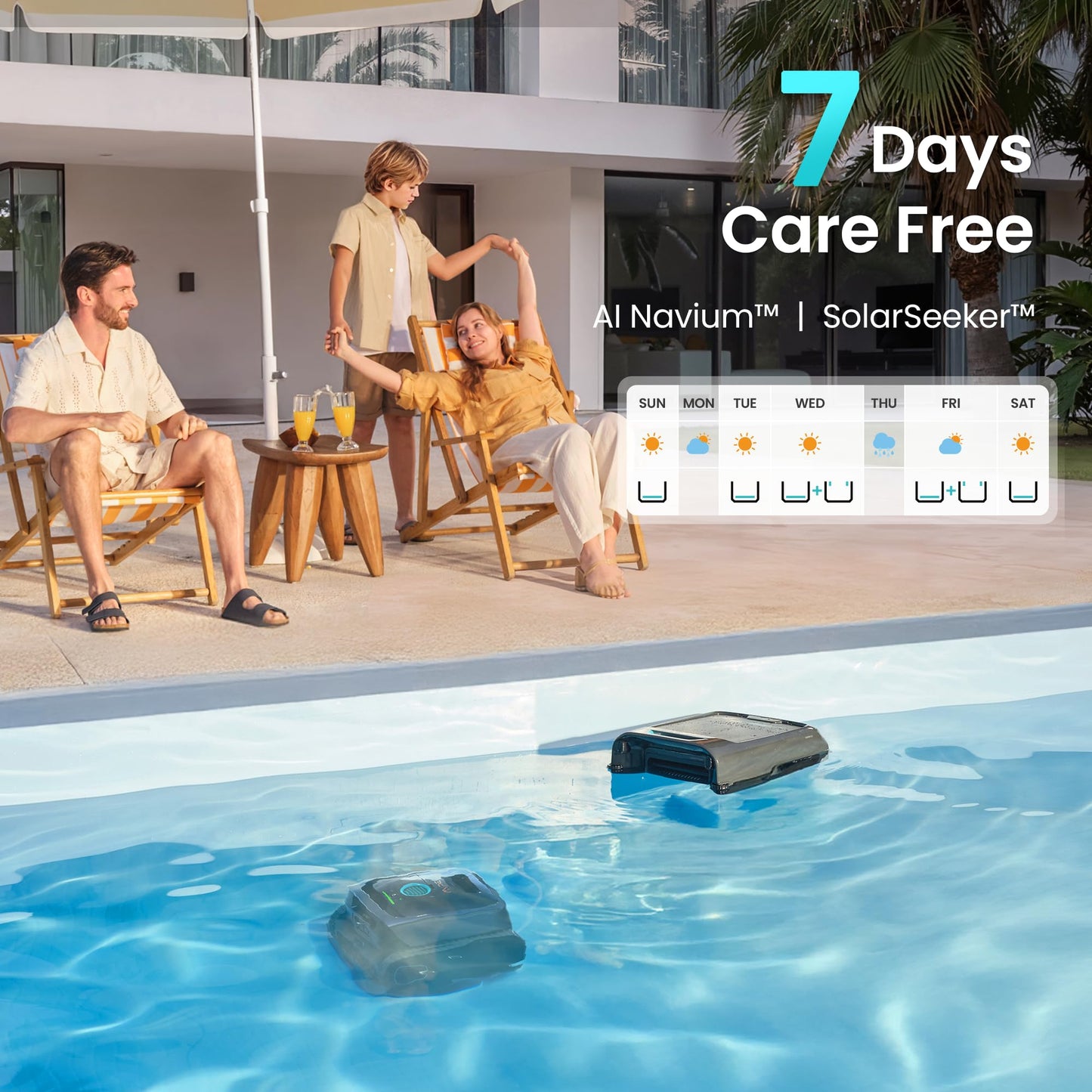 (2026 New) AIPER Experts Duo: Scuba V3 & Surfer S2, 360° Top-to-Bottom Cleaning, 7 Day Hands-Free Care, 10x Faster Pool Cleaning with AI Patrol, Smart Parking & Water Quality Maintenance