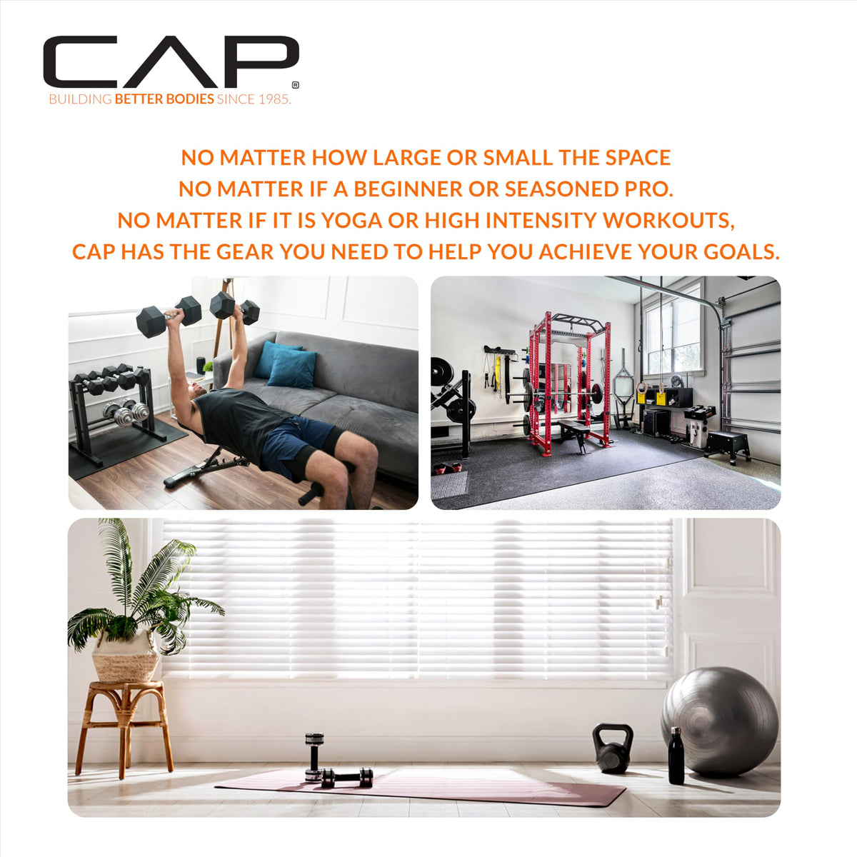 CAP ADJUSTABELL Adjustable Dumbbell Set, Premium Quick Select Adjustable Weights for Home Gym Strength Training, Hex, 55 LB Pair, Chrome Grip Handle