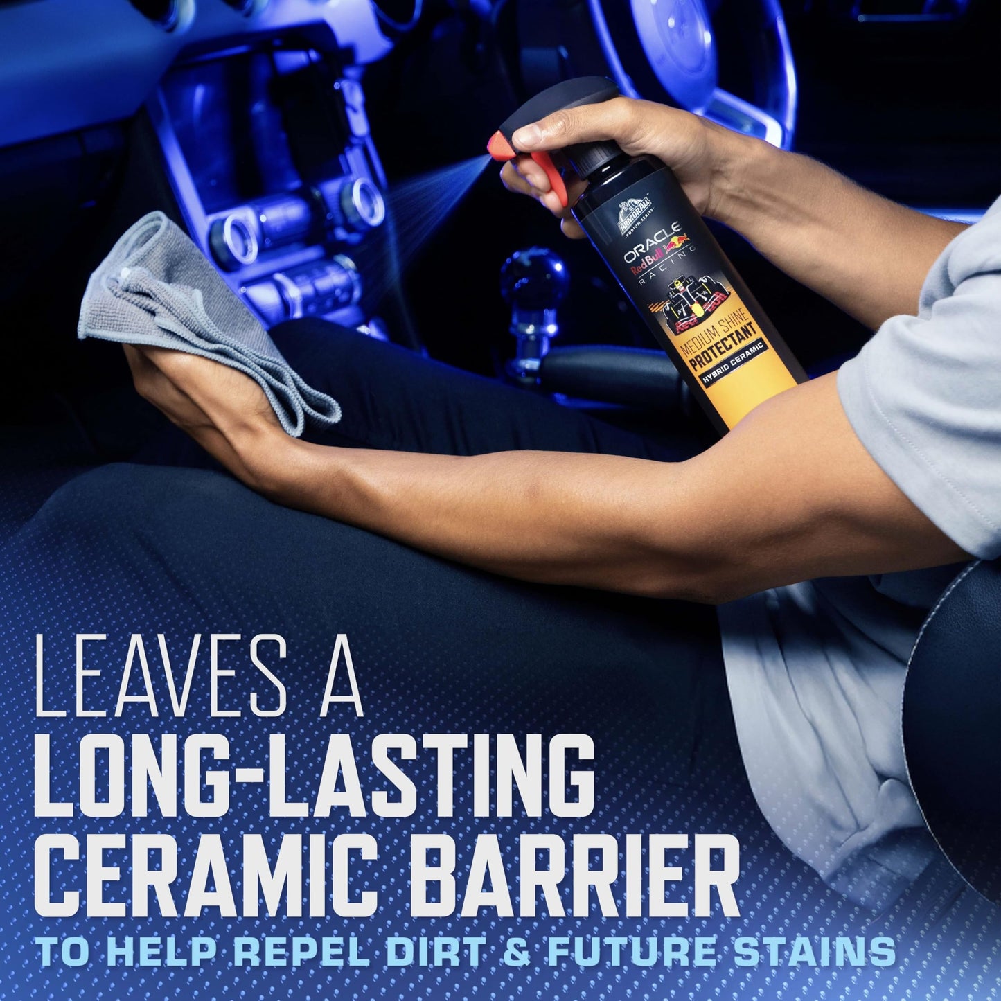 Armor All Podium Series 3-Piece Protect & Shine Car Detailing Kit Developed with Oracle Red Bull Racing, Includes Hybrid Ceramic Exterior Detailer, Tire Shine, and Interior Protectant, 16 fl oz Each